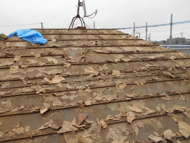 屋根の撤去