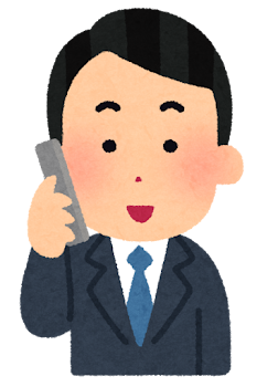電話をかける営業マン