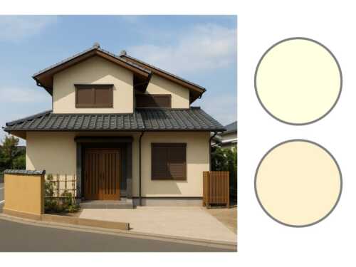 Cream-colored Japanese-style house and color examples